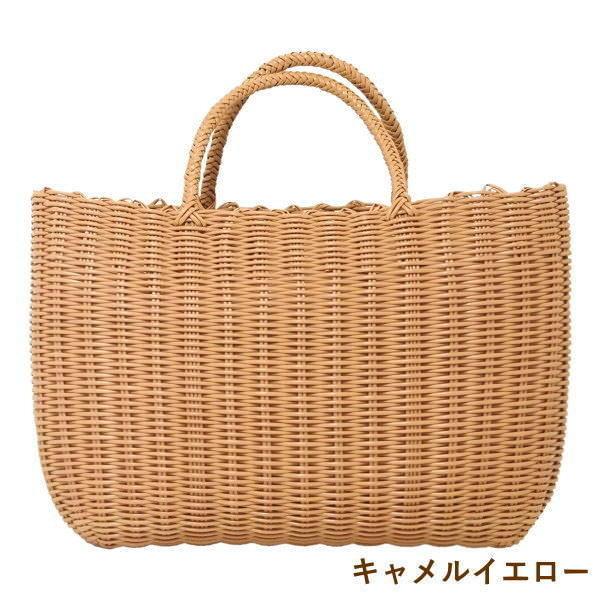 キャメルイエロー ジャンボ かごバッグ パーチャスバッグ ビニールバッグ トートバッグ 買い物かご エコバッグ バスケット 大容量 9713 村田屋産業