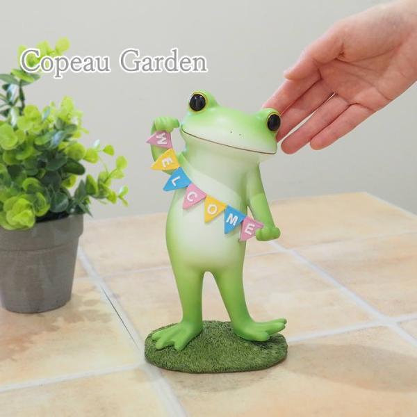 コポー ミニガーデン ウエルカムガーランド ガーデンオーナメント 置物 カエル ガーデン かわいい copeau 置き物 飾り オブジェ おしゃれ