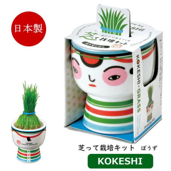 ●芝って栽培キット KOKESHI ぼうず●子どもの健やかな成長を願う縁起物「伝統こけし」をモチーフにした新しい栽培キット。●芝の種があらかじめセットされており、水をあげるだけで簡単に栽培スタート。●芝を“髪の毛”に見立て、自由にヘアアレン...