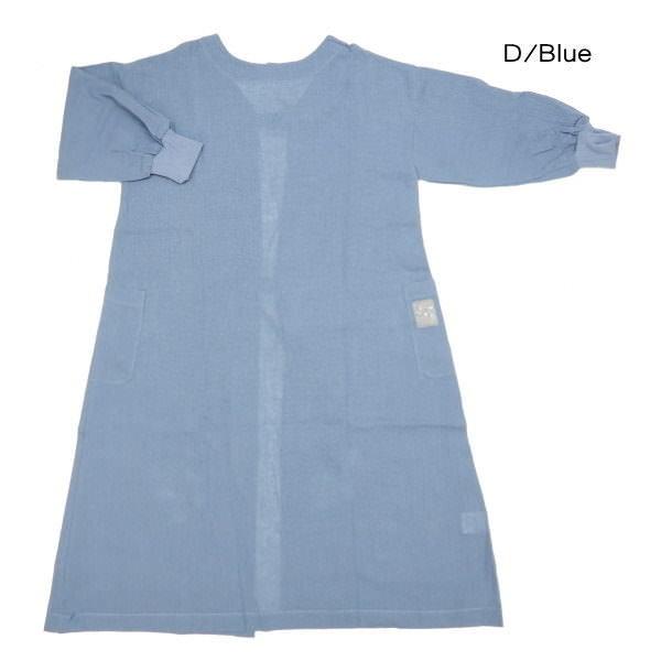 即出荷 D Blue エプロン 割烹着 袖付き スモック コットンリネン おしゃれ かわいい 綿麻 ロング ワンピース シンプル 2way袖付き羽織りエプロン 58 8007 ピクニックと雑貨のピッチ 通販 Yahoo ショッピング