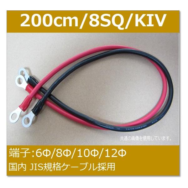 ★大量注文や、長尺(5ｍ以上)の複数ご注文は、発送まで数日間頂く場合があります。■端子の種類はオプションで選択できます。例）【端子：6Φ-8Φ】を選択した場合、ケーブルの端子は赤黒2本ともそれぞれ片側6Φ-片側8Φとなります。■商品説明・線...