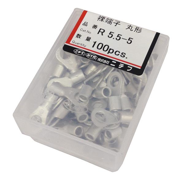 ニチフ 裸圧着端子 丸型R型 R5.5-5 100個入 ｜R 5.5-5 00-4927 : e