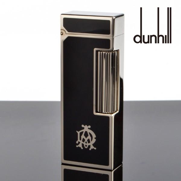 ダンヒルライター dunhill (ダンヒル) rlr2302 ローラーガスライターadロゴブラックラッカーpp （フリント1シート特典付）