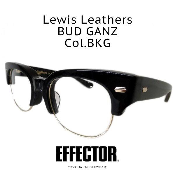 EFFECTOR エフェクター fuzzベース ブロータイプ メガネ Lewis Leathers ルイスレザーコラボモデル 限定GOLD鋲  BUD GANZ Col.BK 黒/ゴールド 正規取扱店