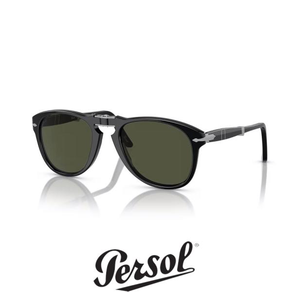 persol（ペルソール） 714 Col.95/31 ブラック 黒 折りたたみ式 54
