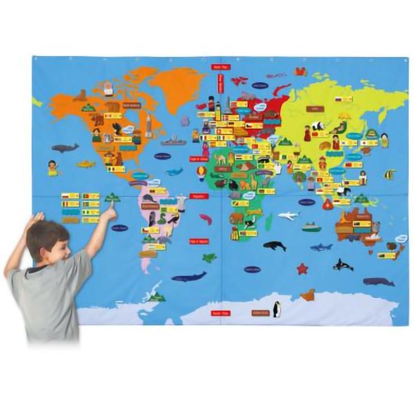 布製遊具／ジャンボ世界地図 : 脳トレ生活 - 通販 - Yahoo!ショッピング