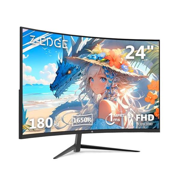Z Z-Edge 湾曲ゲーミングモニター 24インチ 180Hz ディスプレイ Z Z-Edge 湾曲ゲーミングモニター 24インチ 180Hz ディスプレイ