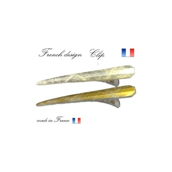 【無くなり次第終了】フランス製 ビーククリップ メタリック風 （12.0ｃｍ）