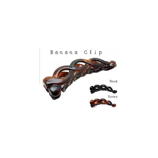 バナナクリップ スパイラル透かし バネ開閉型