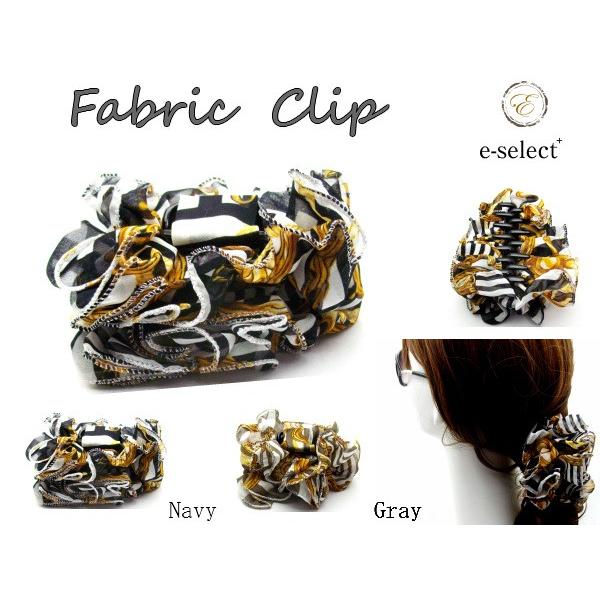 バンスクリップ 布 Fabric バンス シュシュ スカーフ調 【宅配便のみ】