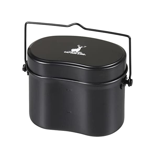 他サイト： キャプテンスタッグ(CAPTAIN STAG) 飯盒 メスティン 兵式 ハンゴー 4合炊き ブラック UH-4118 幅180×奥行110×高さ135mm(本体のみ)の商品画像
