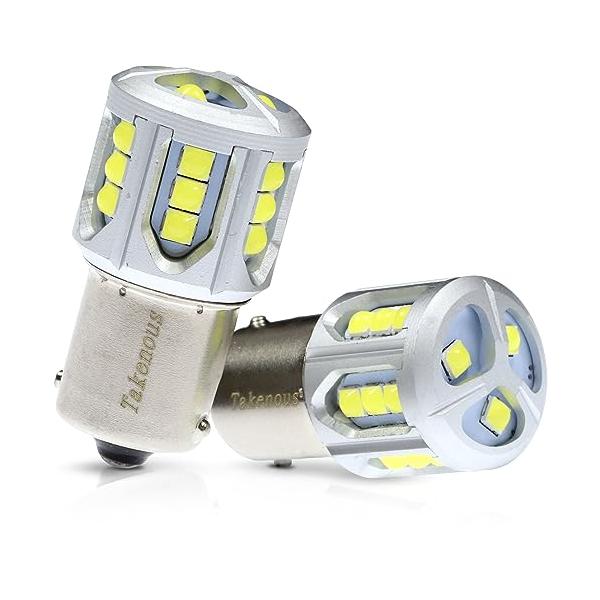 他サイト： Takenous トラック野郎御用達 竹村商会 s25 シングル バックランプ専用バルブ 12v 24v led ホワイト 2個セットの商品画像