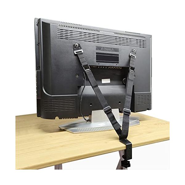 他サイト： QBeau テレビ 転倒防止ベルト 耐震ベルト TV 家具 てんとう防止 固定 地震対策グッズ 防災グッズ 穴あけ不要 日本語説明書付きの商品画像
