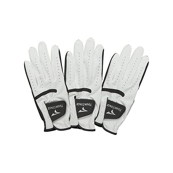 BRIDGESTONEブリヂストン練習用ゴルフグローブ3枚セット メンズ TOURSTAGE GLTS1T WK ホワイトブラック M