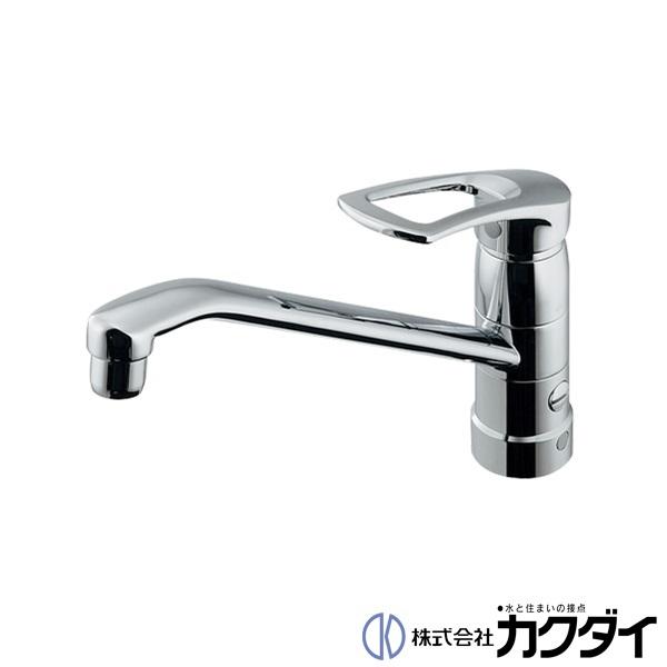 カクダイ 【117-061】 KAKUDAI シングルレバー混合栓（分水孔つき