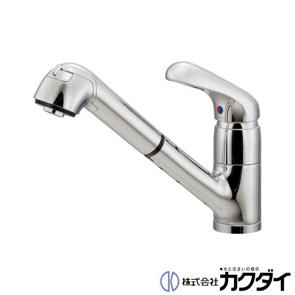 カクダイ（KAKUDAI） シングルレバー引出し混合栓 混合水栓 118-052 