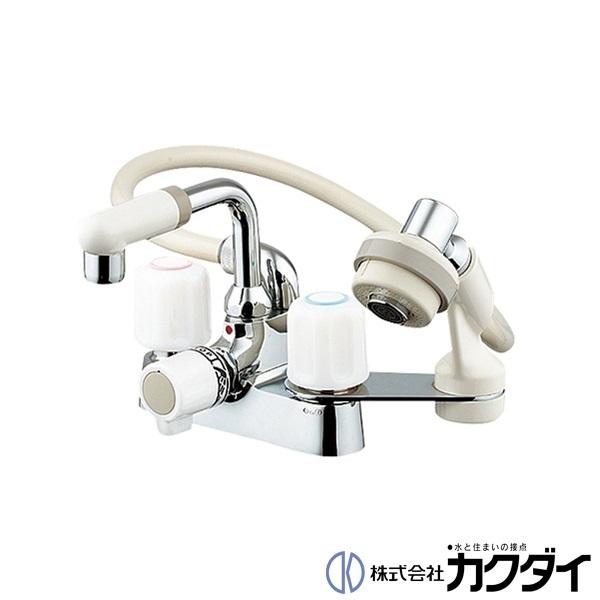 カクダイ 1521S 台付き2ハンドル混合栓 カクダイ 【1521S】 KAKUDAI 2ハンドル混合栓（シャワーつき） 混合水