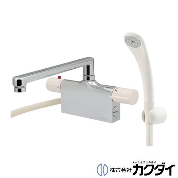 サーモスタット混合栓 シャワーヘッド付き カクダイ 175-001 KAKUDAI サーモスタットシャワー混合栓（デッキ