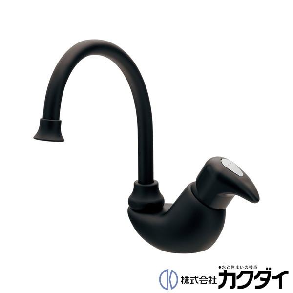 カクダイ（KAKUDAI） シングルレバー混合栓 マットブラック 混合水栓 