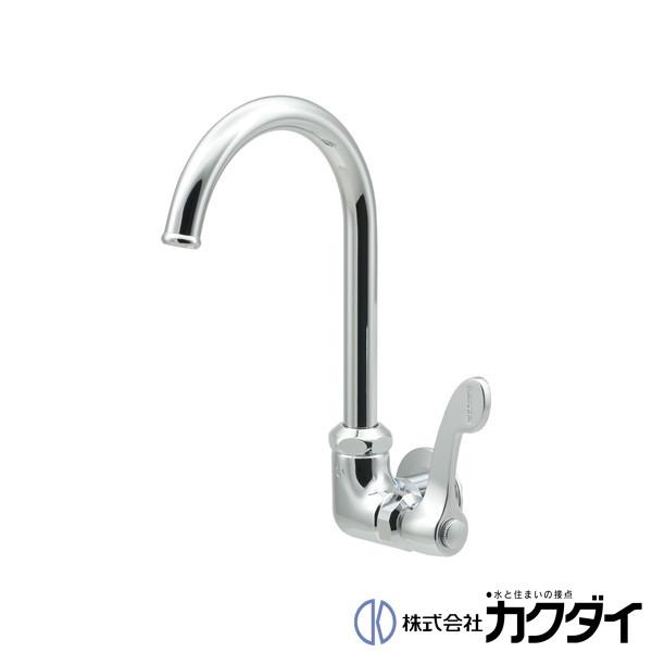 カクダイ（KAKUDAI） 厨房用横形スワン水栓 708-007-13QR : 施主の