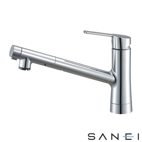 シングルワンホールスプレー混合栓 品番：K87122ETJV 新品 三栄水栓 SANEI K87122ETJV シングルワンホールスプレー混合栓 混合水