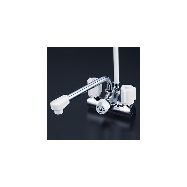 KVK デッキ形一時止水付2ハンドルシャワー KF206 (水栓金具 KVK デッキ形一時止水付2ハンドルシャワー KF206 (水栓金具