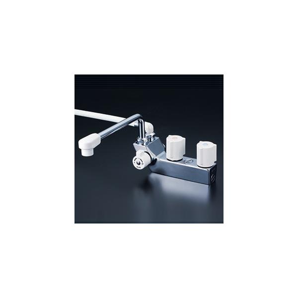 KVK デッキ型一時止水付2ハンドルシャワー(左側シャワー)240mm KVK デッキ型一時止水付2ハンドルシャワー(左側シャワー)240mm