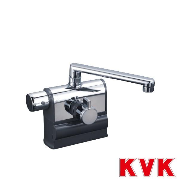 KVK 浴室用台付サーモ　KM3008L　混合水栓 クロームメッキ 40℃対応 Amazon | KVK デッキ形サーモスタット式混合栓 左ハンドル仕様 可変