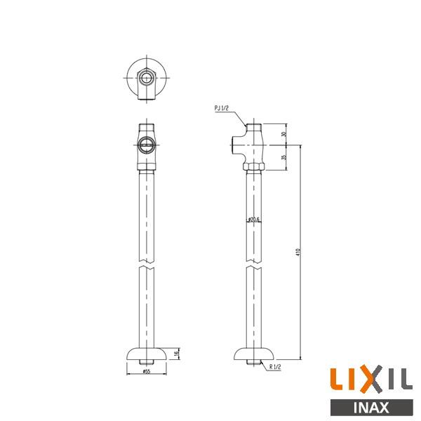 INAX LIXIL LF-3SF(410)K-MB 止水栓 床給水 洗面化粧室 リクシル INAX LIXIL LF-3SF(410)K-MB 止水栓 床給水 洗面化粧室 リクシル