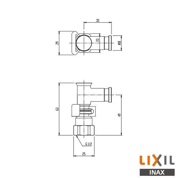 INAX LIXIL MSA-001 浄水器専用単水栓逆止弁継手 水栓金具 リクシル
