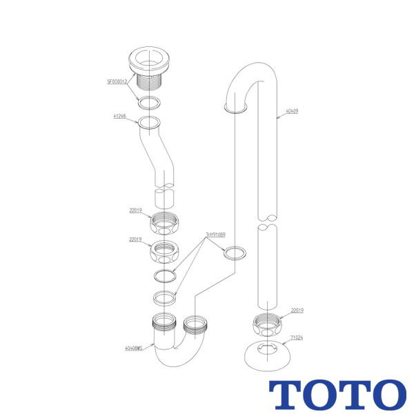 TOTO △TOTO 床排水金具 TL595BS 25mm Sトラップ : 施主のミカタ Yahoo