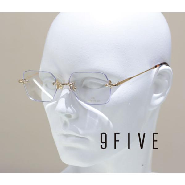 9FIVE ナインファイブ クリアレンズ 伊達メガネ CLARITY LITE 24k Gold クラリティーライト 24Kゴールドメッキ ツーポイント 022-CTL-BKG-BR 正規品 送料無料