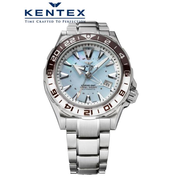 ブルマリン KENTEX マリンGMT ブルー メタルベルト／ MARINE GMT Blue Metal