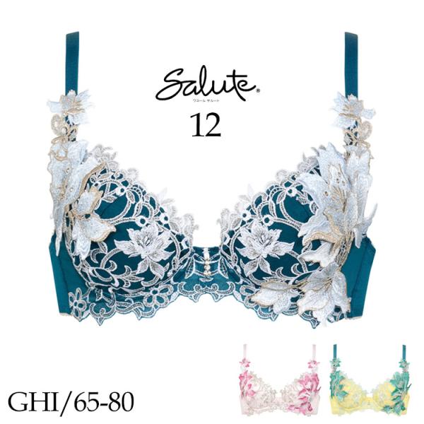 Salute ◆80G◆P- upBra& ソングMサイズ❤️ サルート（SALUTE） ワコール 12G P-up ブラジャー BTJ412 谷間