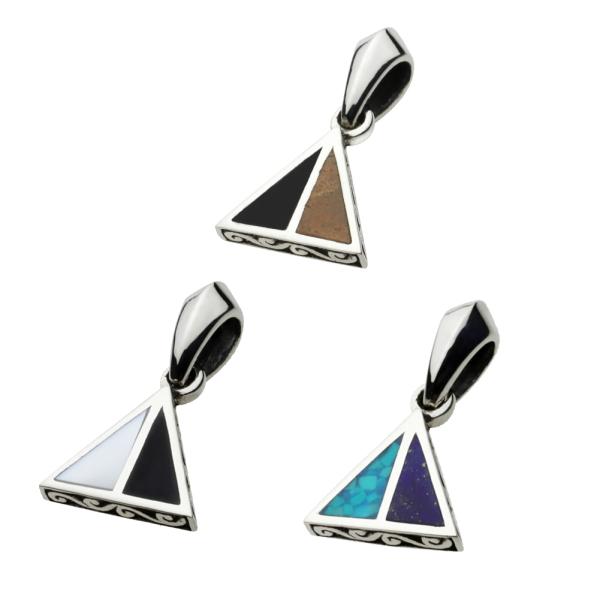 ペンダントトップ シルバー925 トライアングル オニキス