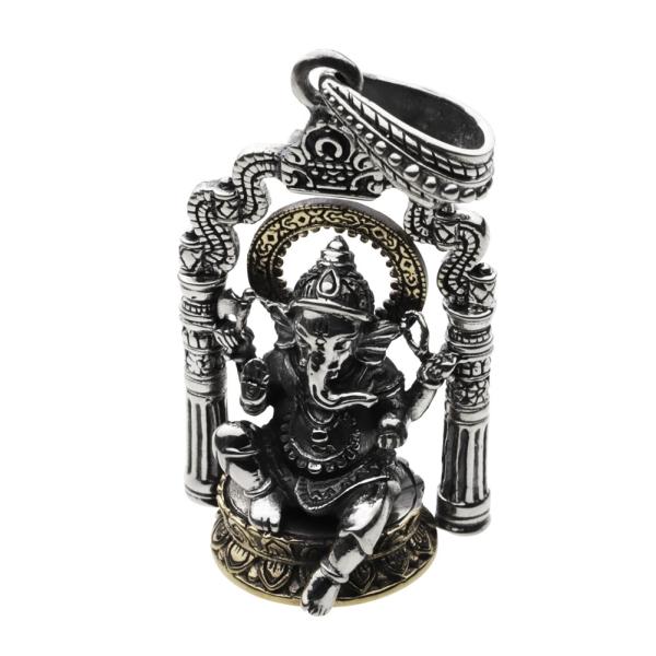 シルバーペンダント メンズ ガネーシャ 神様 インド仏教 お守り
