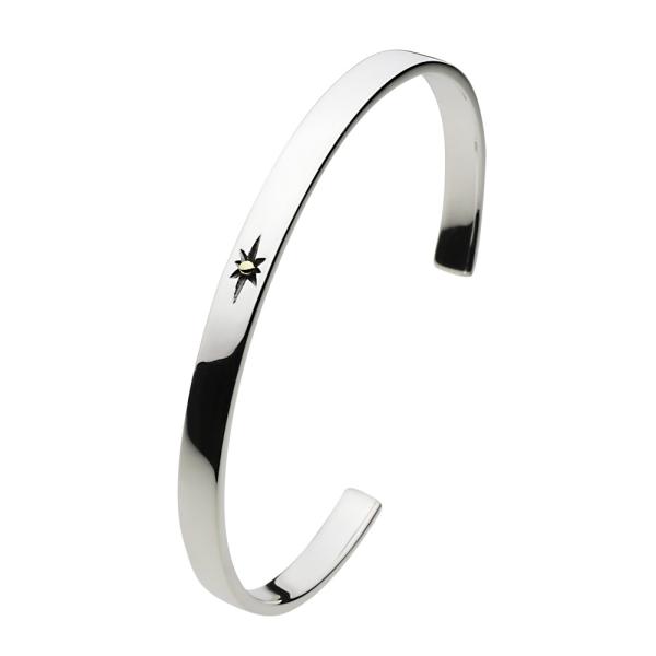 レザーアンドシルバーアクト バングル シルバー 18k インディアン シルバーバングル】【シルバーアクセサリー】イーグル フェザー