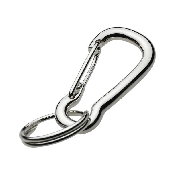 カラビナ付きシルバーキーホルダー シルバーキーホルダー プレーン カラビナ キーチェーン