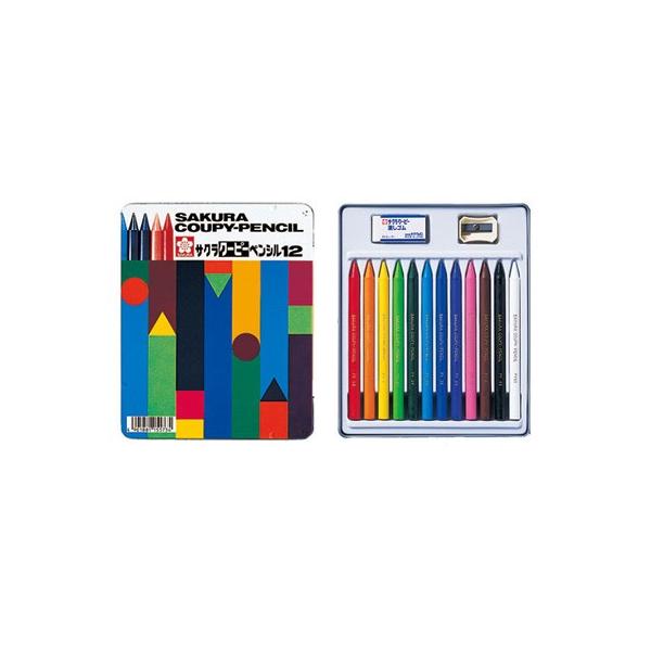 サクラ 色鉛筆 / クーピーペンシル12色（缶入り）（FY12）（A-07449