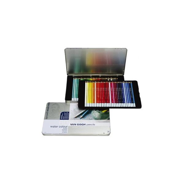 サクラ 色鉛筆 / ヴァンゴッホ水彩色鉛筆 60色セット（メタルケース