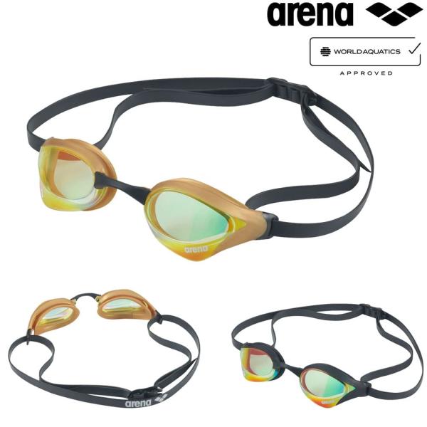 アリーナ ARENA 水泳 レーシングゴーグル コブラコアミラーレンズ クッション付き スワイプくもり止め WA承認モデル 競泳 AS5SGG03U FINA承認