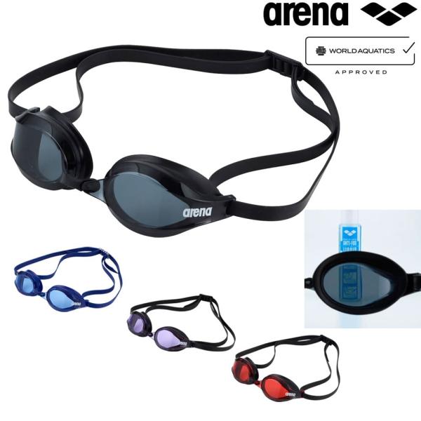 アリーナ ARENA 水泳 レーシングゴーグル Q-CHAKU2 クリアレンズ クッション付き リノンくもり止め WA承認モデル 競泳 AS5SGG10U FINA承認