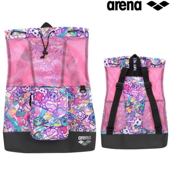 アリーナ ARENA 水泳 アリーナくん ラッコのラッキー メッシュバックパック ナップサック ナップザック スポーツバッグ 2026年春夏モデル AS6SBPA4U