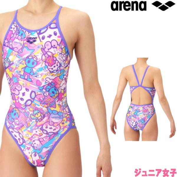 Ｔ*Ｋ様 arena 競泳水着 M パープル アリーナ（arena） 競泳水着 練習用水着 ジュニア女子 タフスーツ