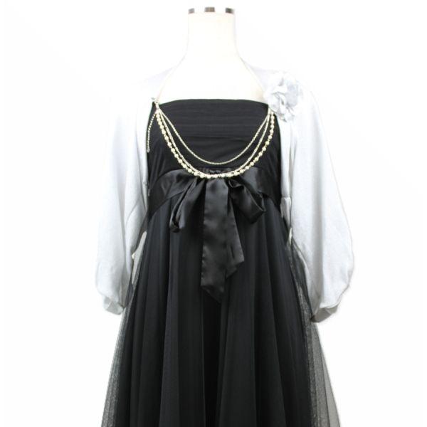 結婚式 パーティードレス ボレロ コサージュ チェーン付ラメニットボレロ パーティードレス 結婚式 ２次会 黒 ゴールド シルバー ９号 １１号 大きいサイズ Buyee Buyee Japanese Proxy Service Buy From Japan Bot Online