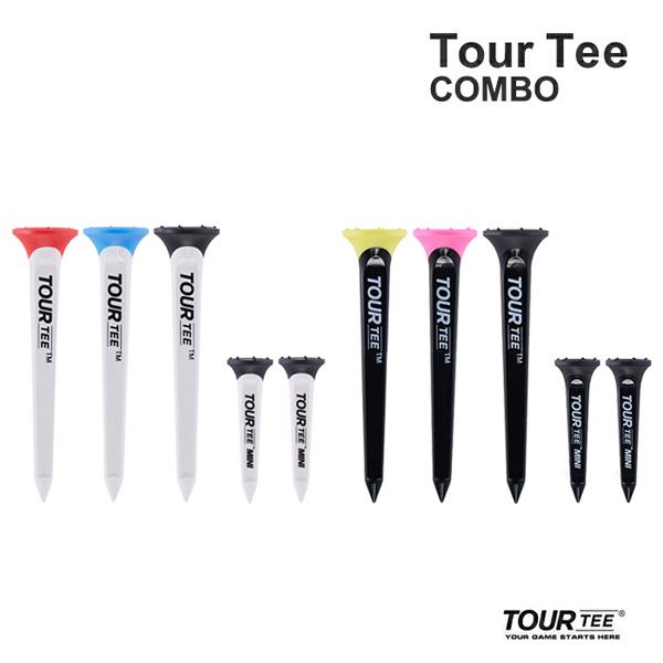 他サイト： ツアーティー コンボ TOUR TEE Combo ライト LITE T-490 ゴルフティー 5本入り (80mm 3本 45mm 2本) ルール適合 飛距離アップ ティーアップしやすいの商品画像