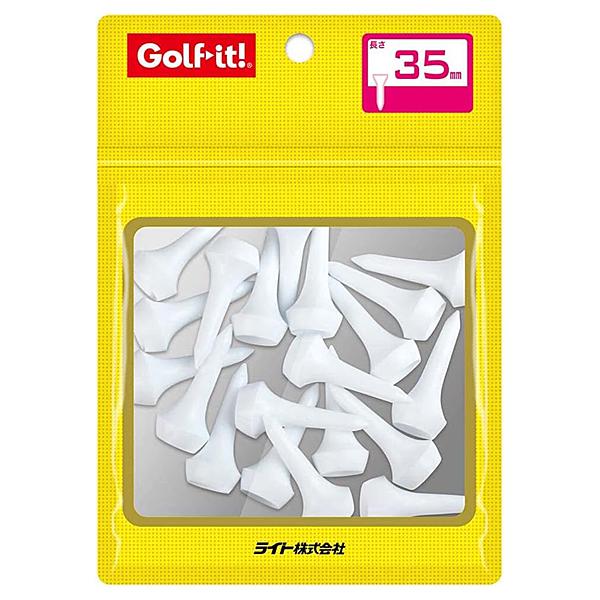 他サイト： LITE ライト シェルパック アイアンティー 35 ホワイト T-522 ゴルフ ティー 長さ35mm ポリエチレン製 ショートティーの商品画像