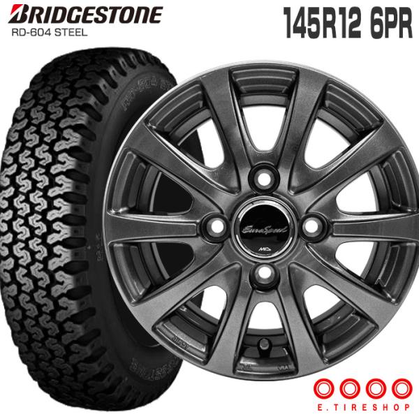 BRIDGESTONE 604V 145/80R12 80/78N ユーロスピード G10 12×3.5