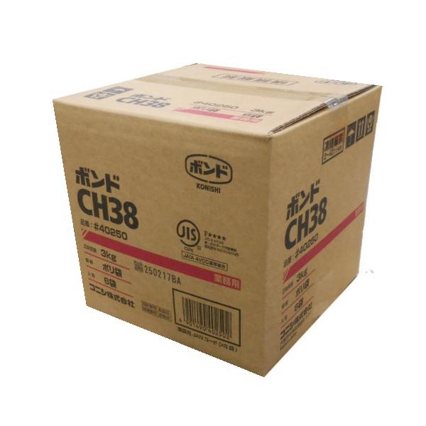 コニシ ボンド 木工用 CH38 (3kgx6袋) 白色透明 #40250 ケース販売　1ケース 6個 １箱 CH-38