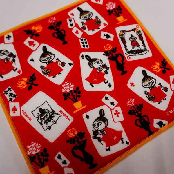 ムーミン ミニタオルハンカチ ミイ＆カード 裏パイル 15×15cm : e